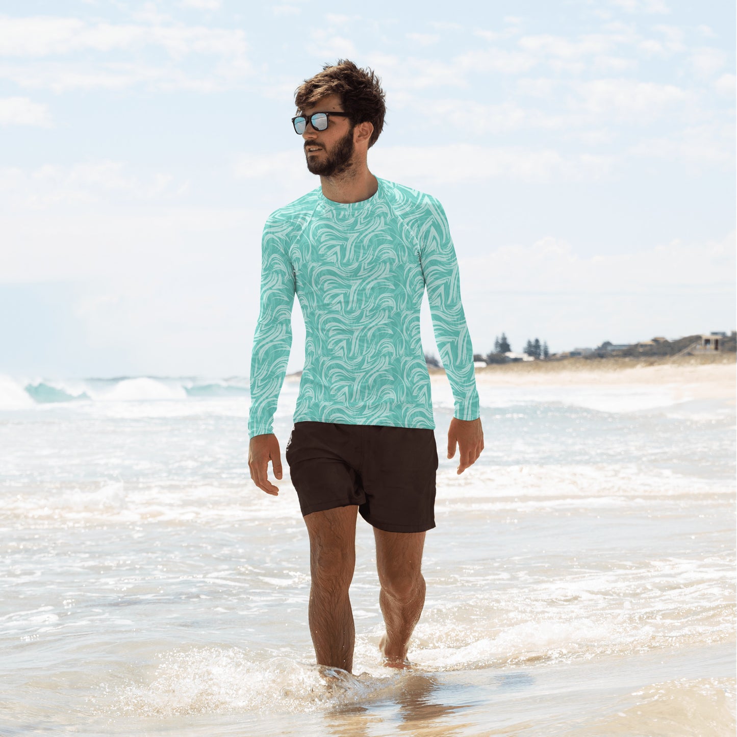 "Greens of Bali" Men's Rash Guard