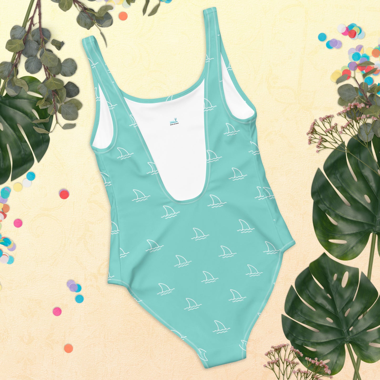 "Shark in Waves" One-Piece Swimsuit