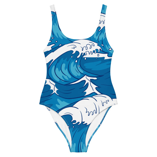 "Waves" One-Piece Swimsuit