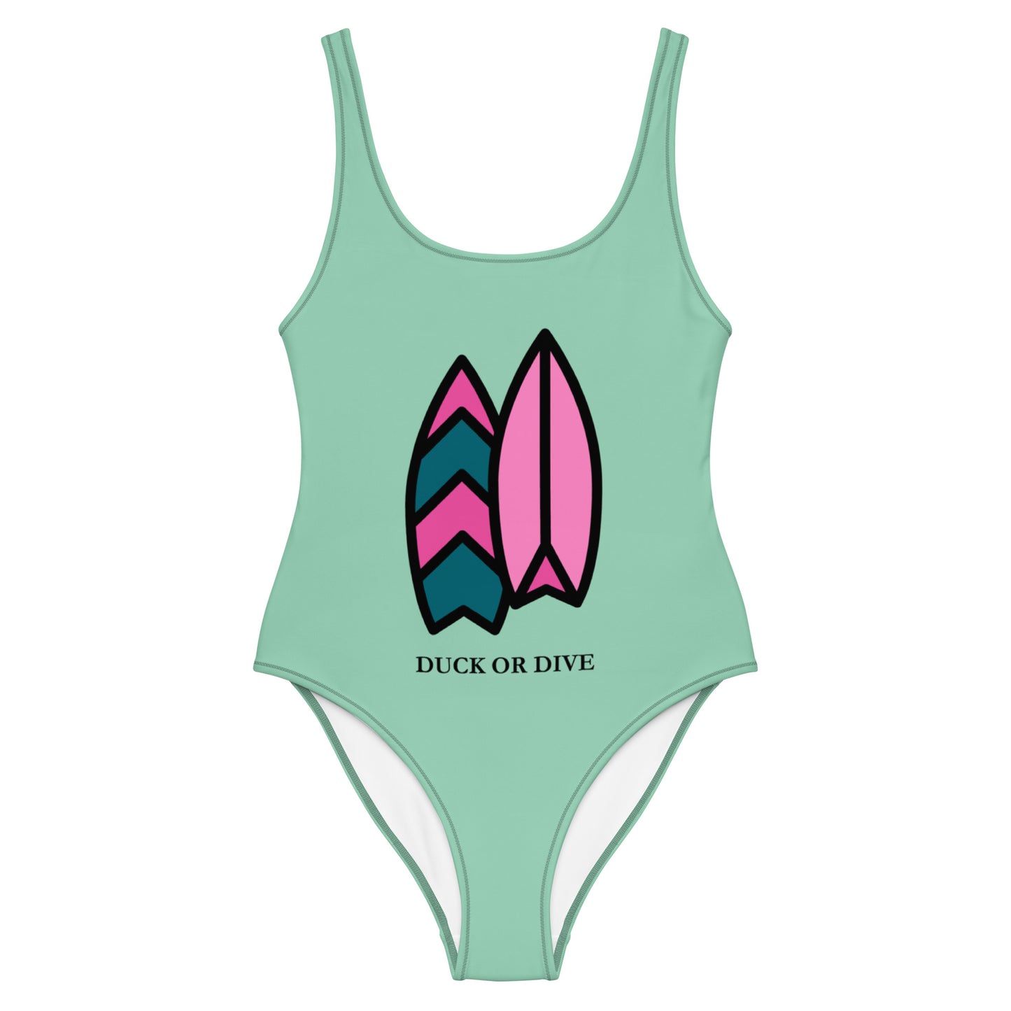 Pink Surfboards One-Piece Swimsuit