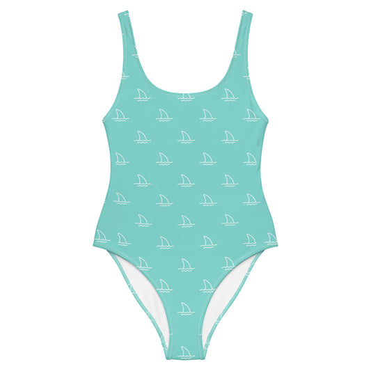 "Shark in Waves" One-Piece Swimsuit