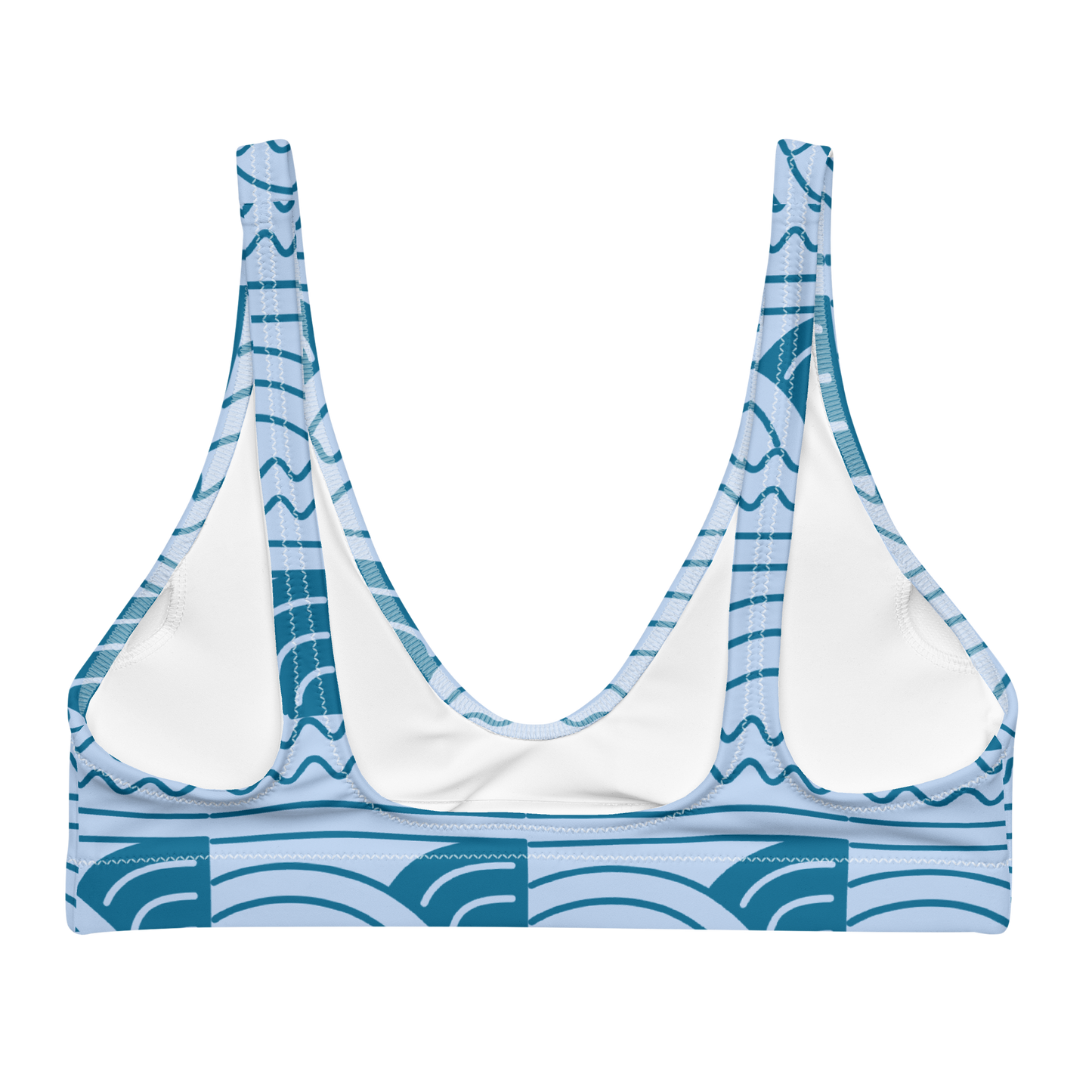 Blue Waves Recycled Padded Bikini Top