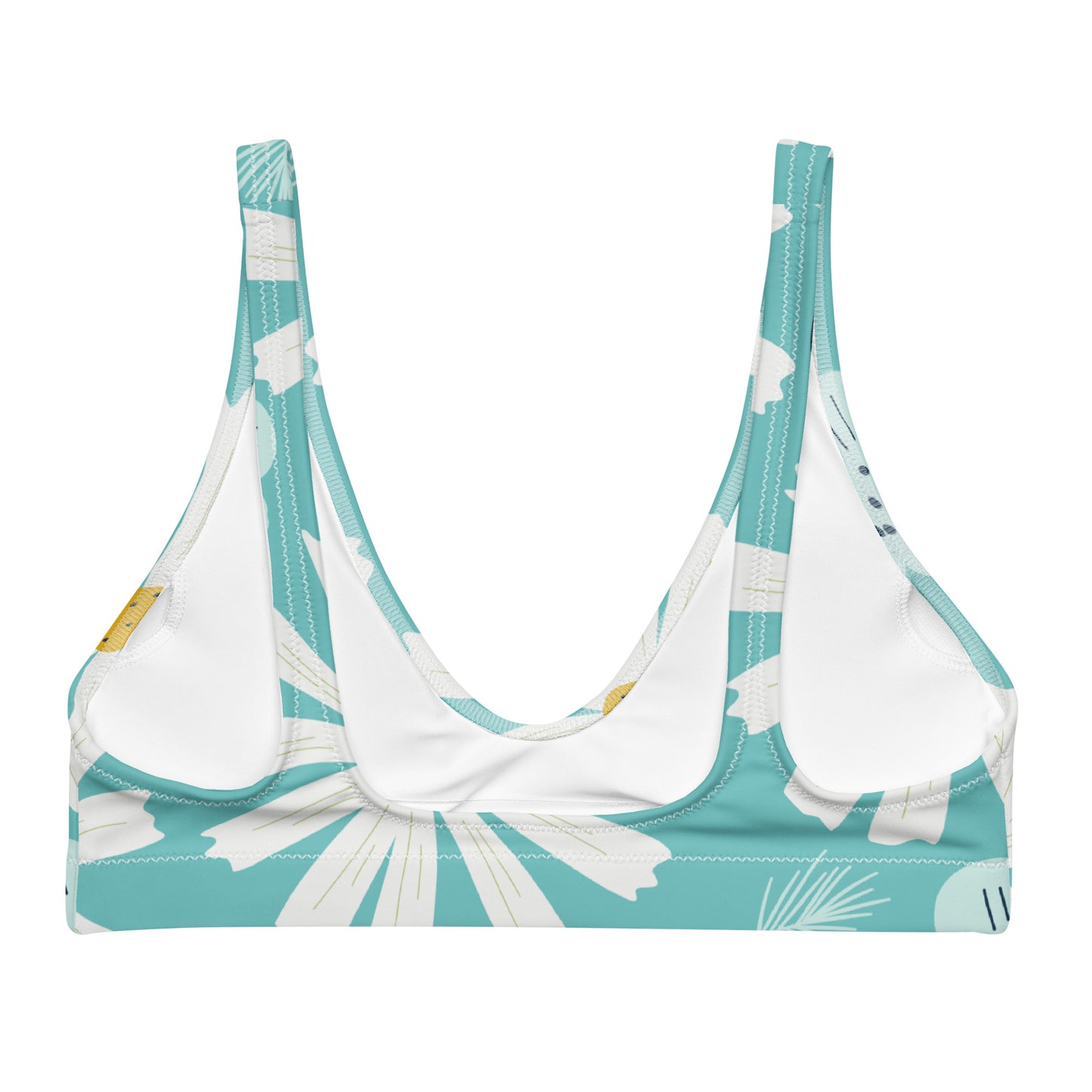 Giant Daisy Blue Recycled Bikini Top