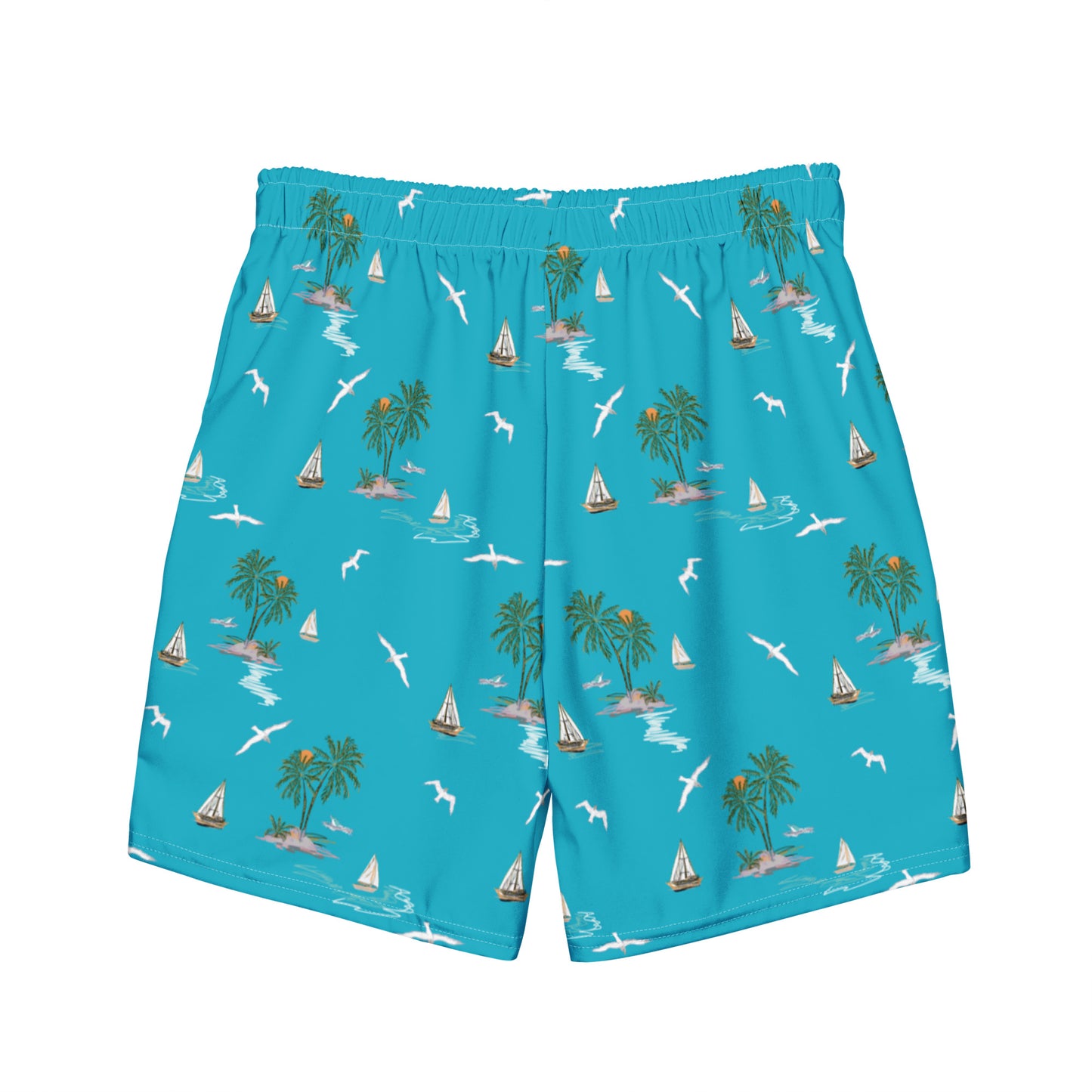 "Islands & Seagulls" Men's Swim Trunks