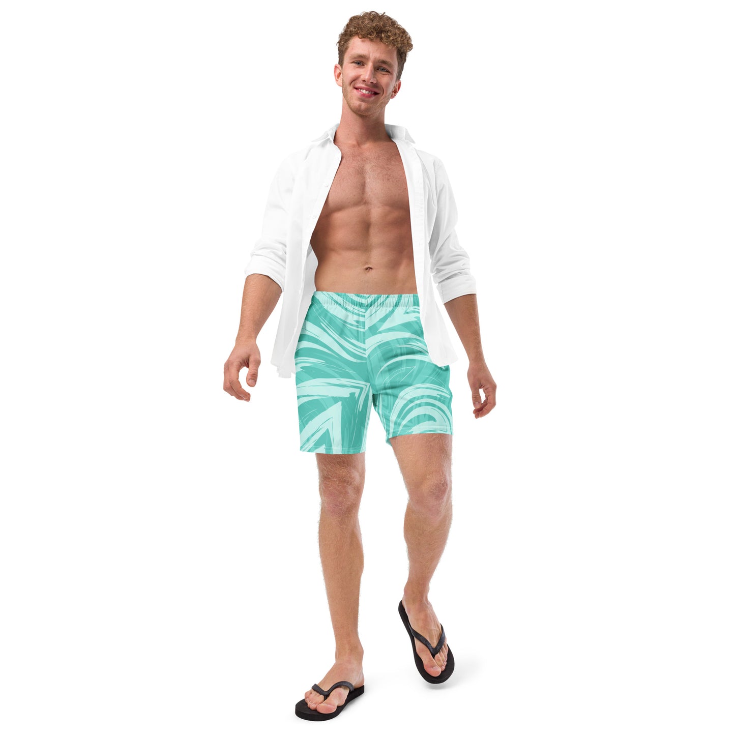 "Greens of Bali" Men's Swim Trunks