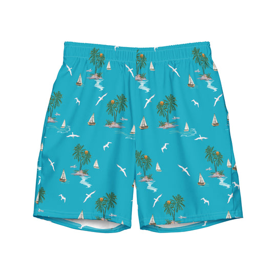 "Islands & Seagulls" Men's Swim Trunks