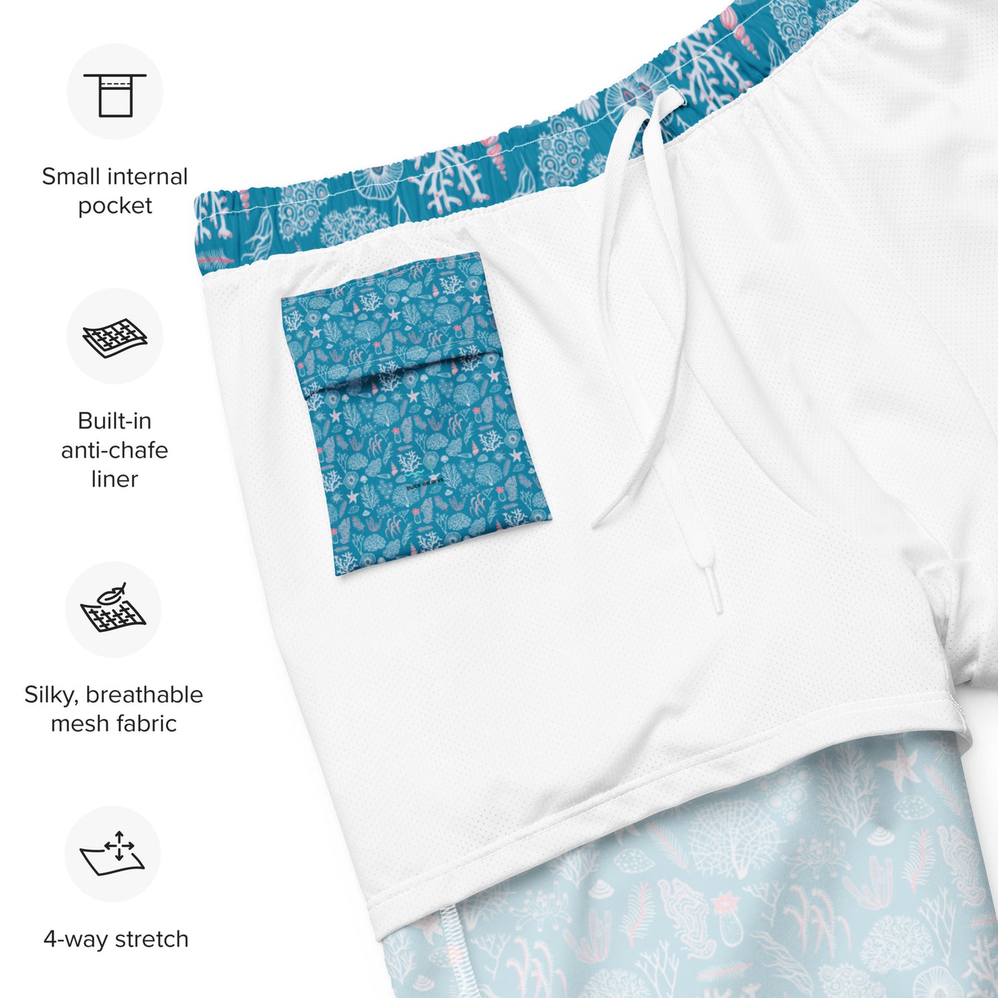 Coastal Coral Men's Swim Trunks