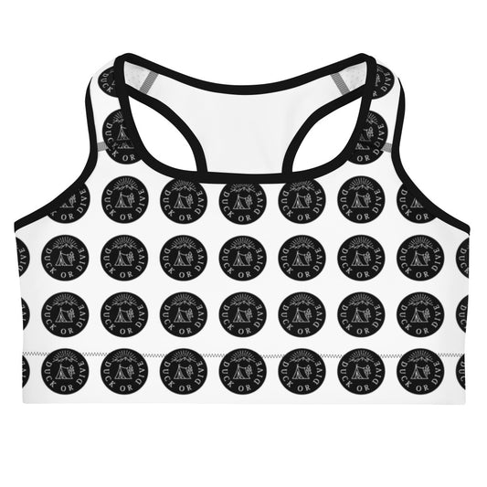 "Adventure Camping" Pattern Sports Bra