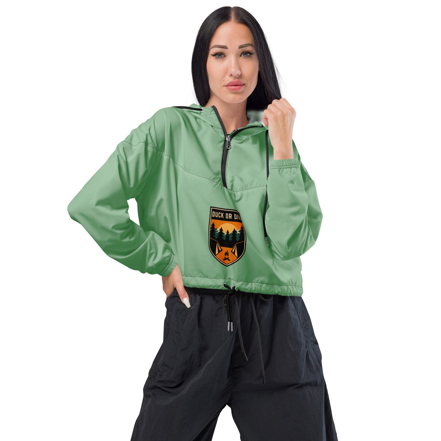 Women’s Badge Cropped Windbreaker