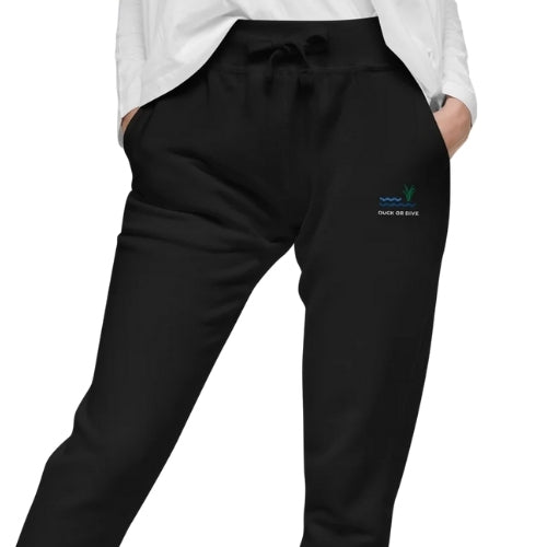 Duck or Dive Embroidered Unisex Fleece Joggers