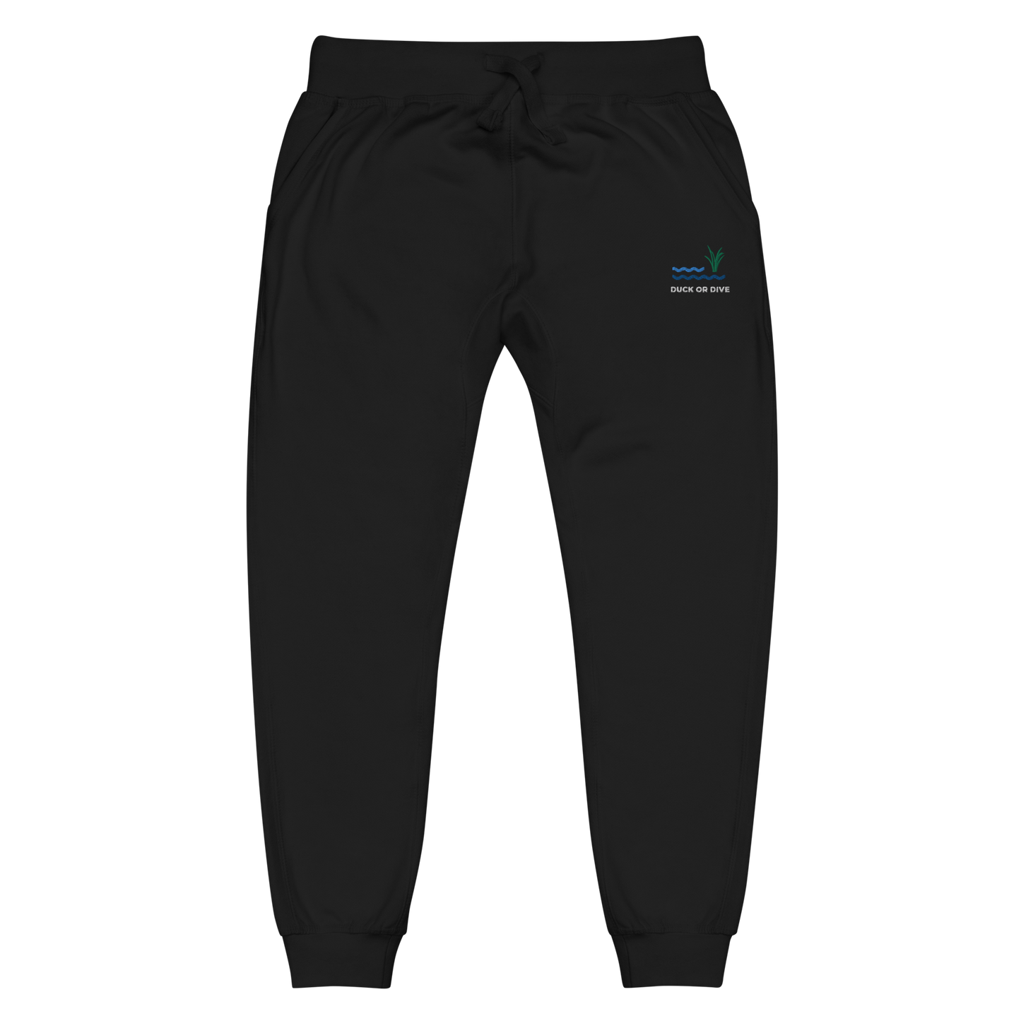 Duck or Dive Embroidered Unisex Fleece Joggers