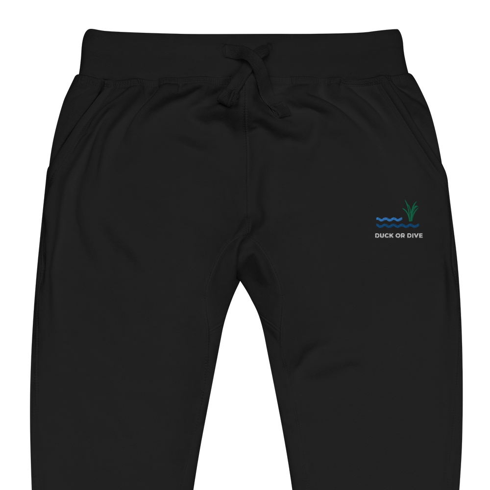 Duck or Dive Embroidered Unisex Fleece Joggers