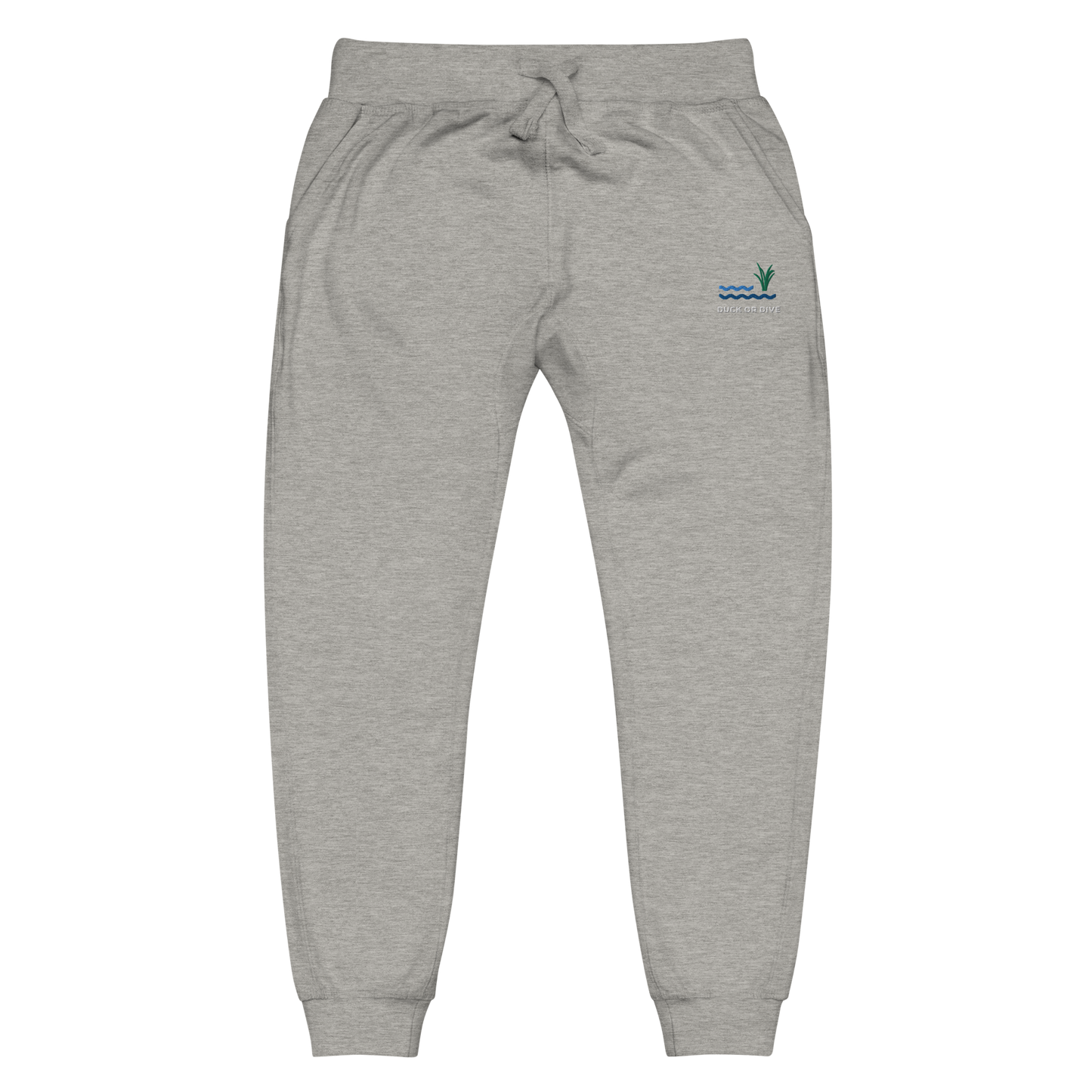 Duck or Dive Embroidered Unisex Fleece Joggers