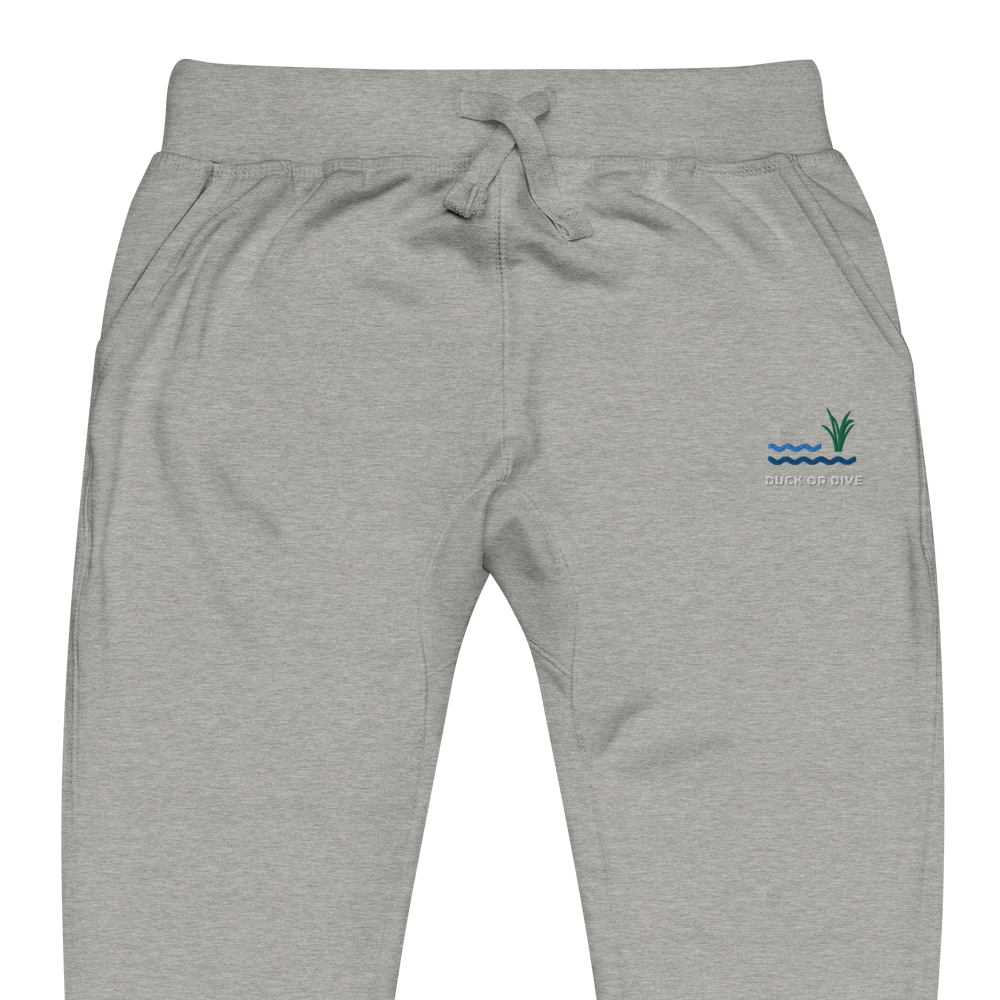 Duck or Dive Embroidered Unisex Fleece Joggers