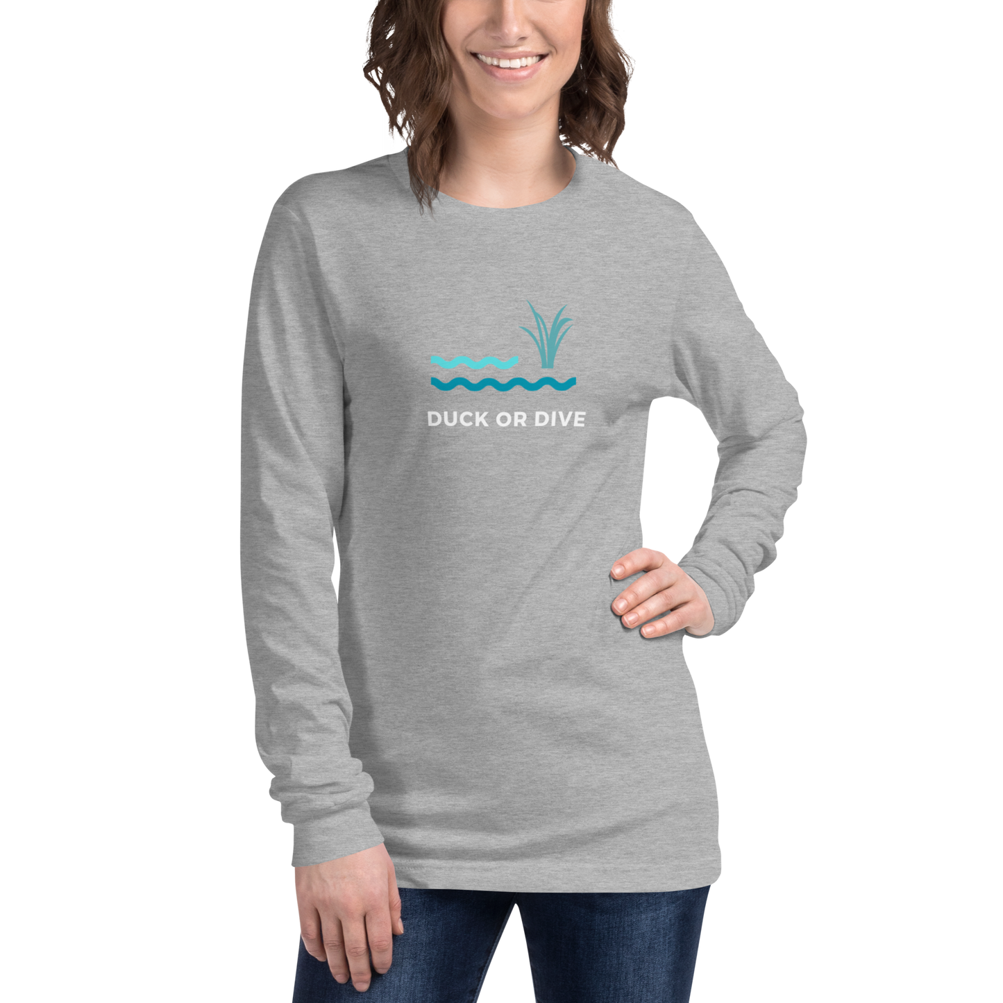 Duck or Dive Sign Post Unisex Long Sleeve Top