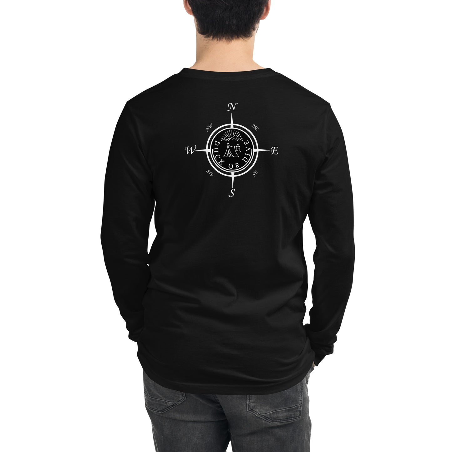 "Compass & Camping" Unisex Long Sleeve Tee