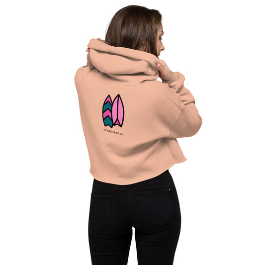 Pink Surfboards Women's Crop Hoodie