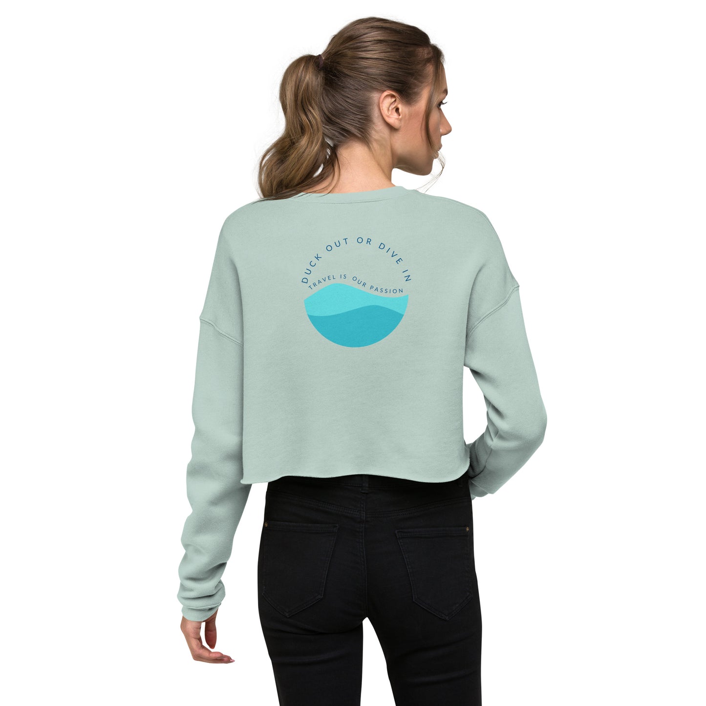 "Travel Is Our Passion Women's" Crop Sweatshirt