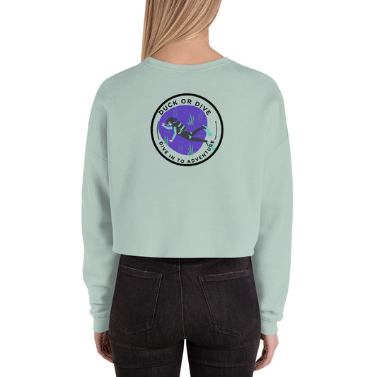 "Dive In to Adventure" Crop Sweatshirt