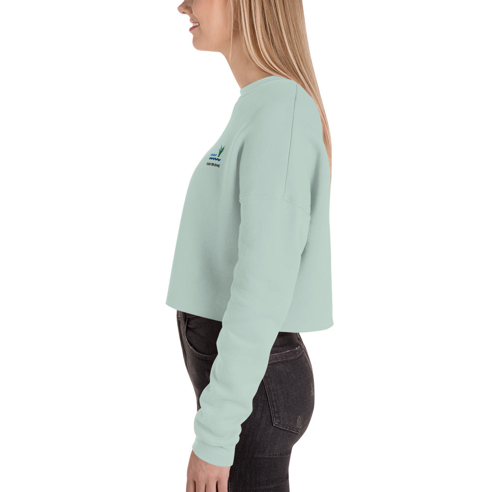 "Dive In to Adventure" Crop Sweatshirt