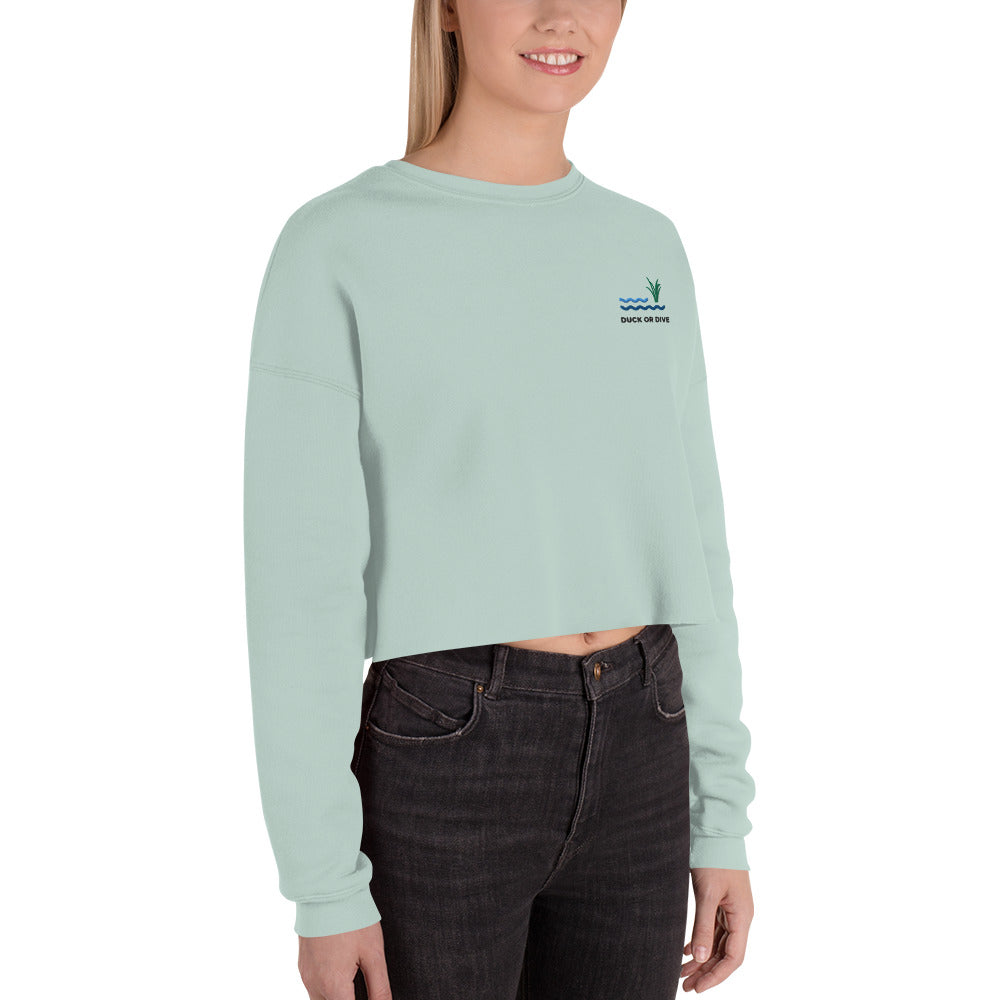 "Dive In to Adventure" Crop Sweatshirt