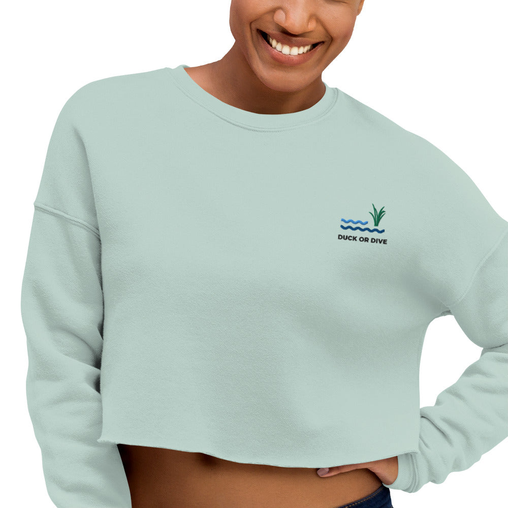 "Dive In to Adventure" Crop Sweatshirt