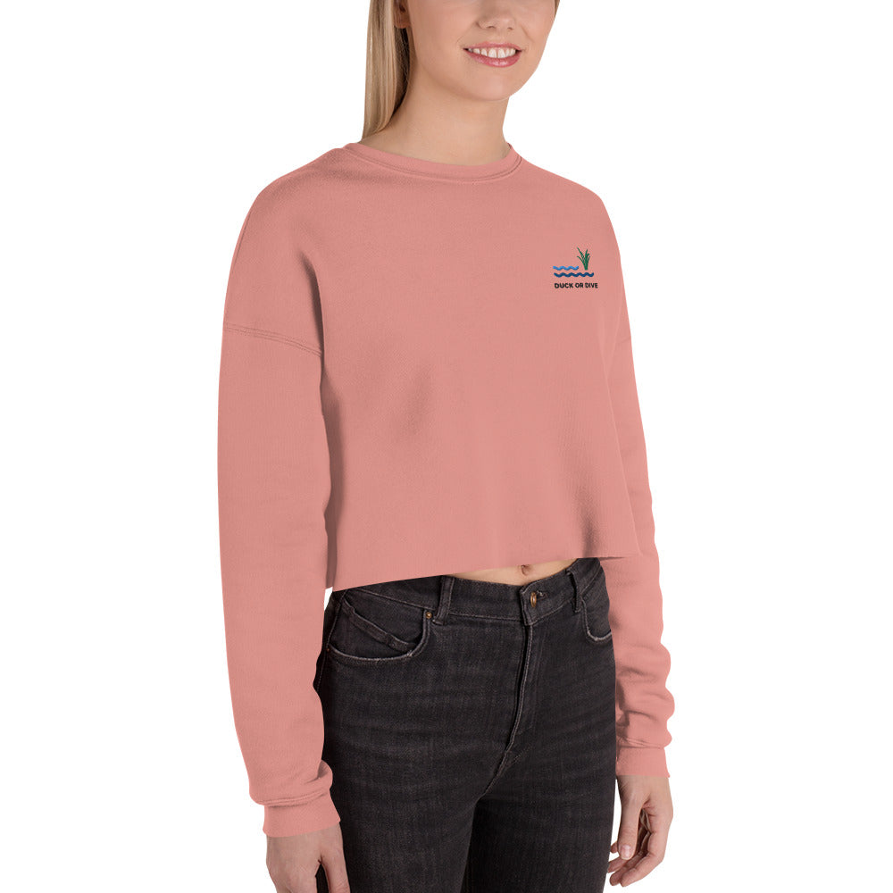 "Dive In to Adventure" Crop Sweatshirt