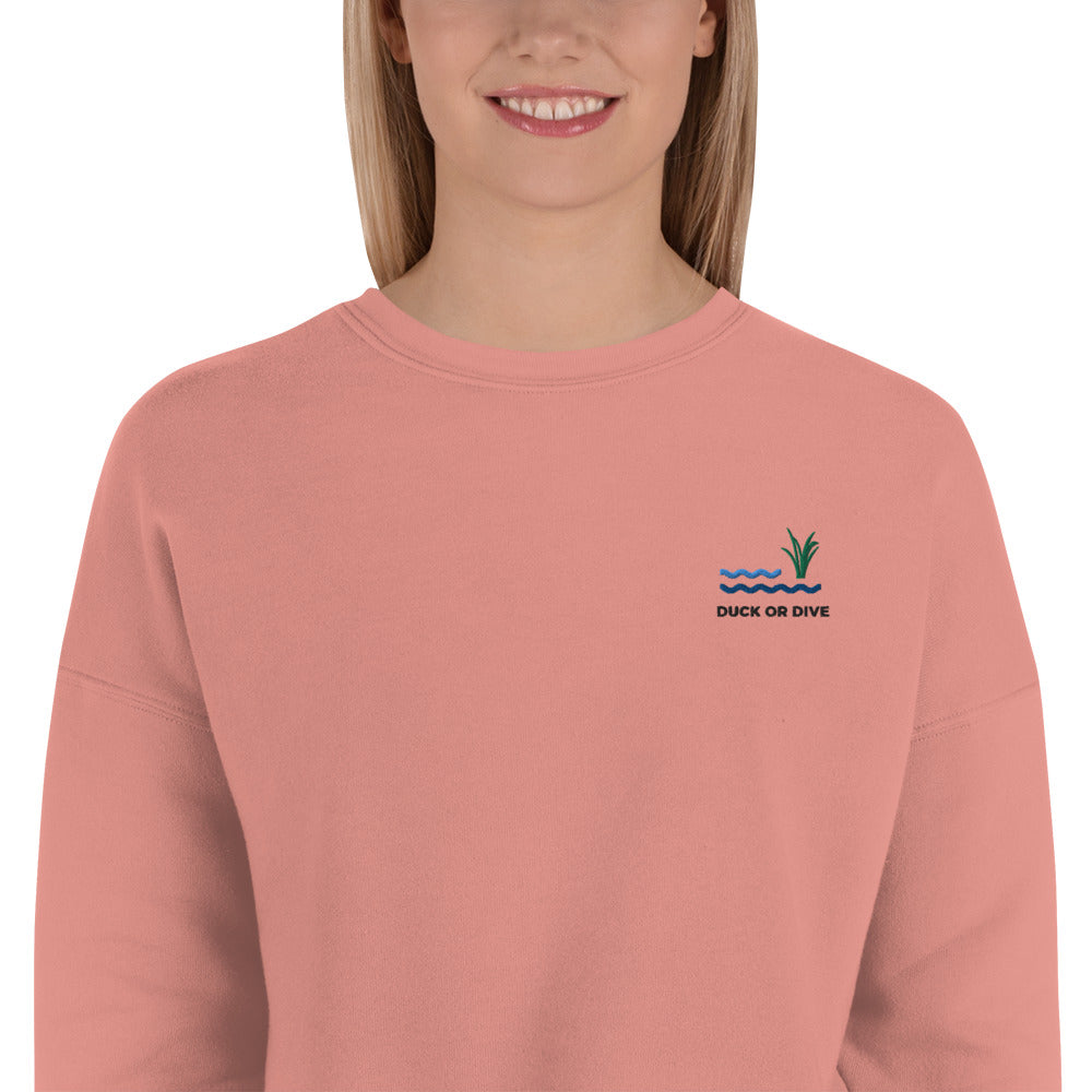 "Dive In to Adventure" Crop Sweatshirt